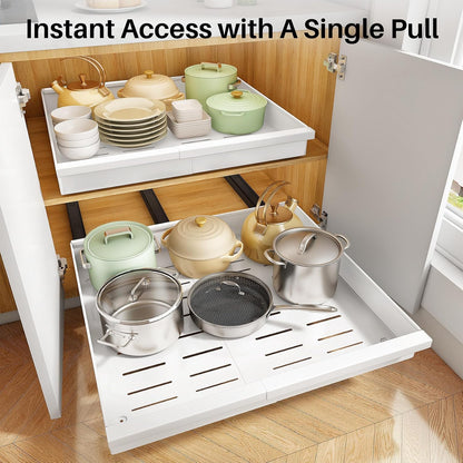🗄️ Reach Everything in Your Cabinet — No More Digging Around! ✨