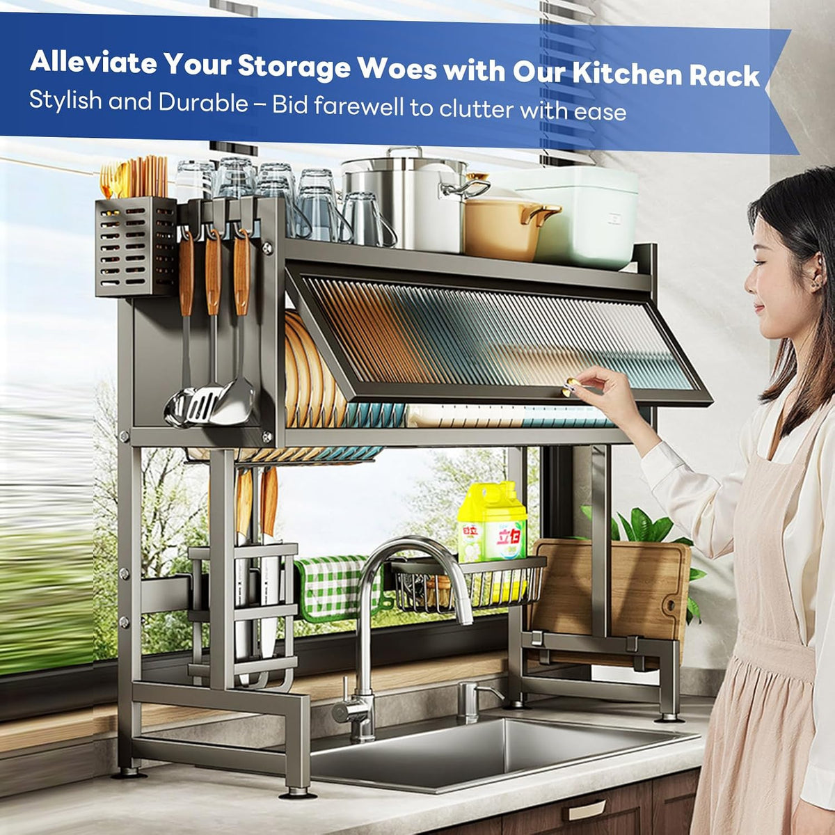 🍽️ Wet Dishes Everywhere? Not Anymore — Meet Your New Sink-Side Hero! ✨